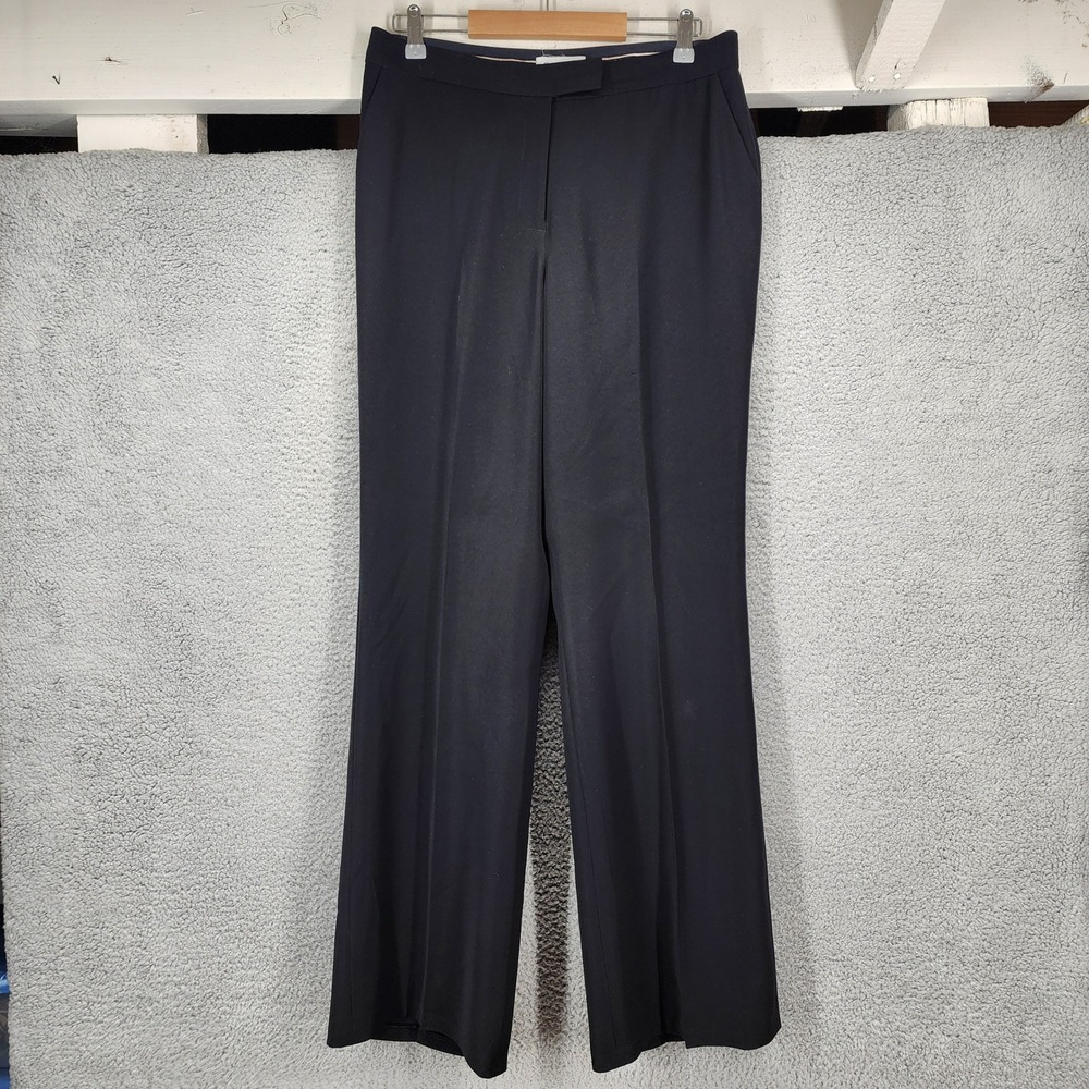 Calvin Klein Womens Black Dress Pants Size 12 Straight Leg Professional Trousers